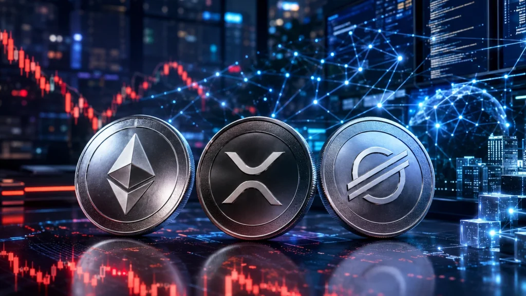 ETH, XRP ve XLM’de Ayrışma: Fiyatlar Zayıf, Ekosistemler Güçlü