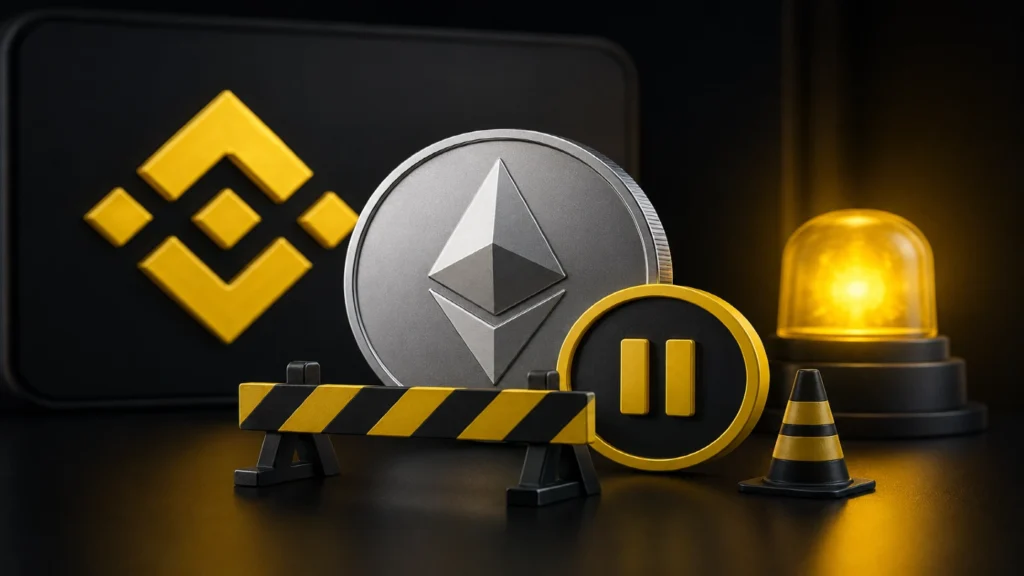Binance Ethereum İşlemlerini Geçici Olarak Durduruyor
