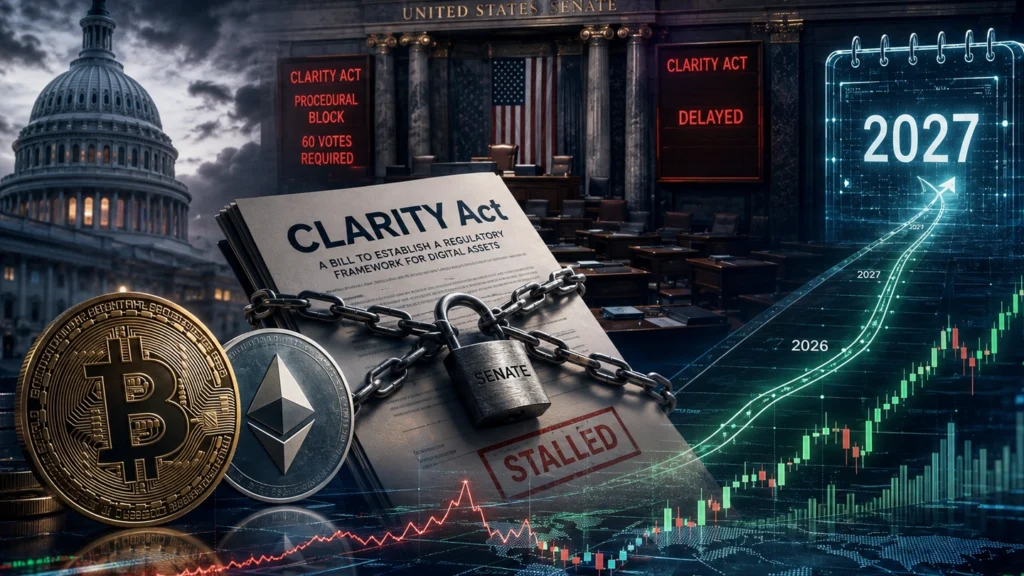 CLARITY Act Senato’da Takıldı: Kripto Para Piyasası 2027’yi Fiyatlıyor